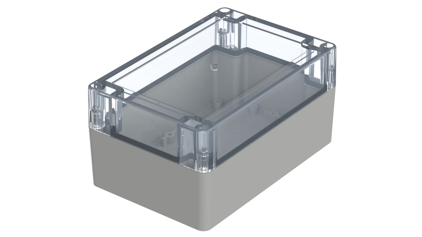 Bopla Euromas X Series Light Grey Polycarbonate Enclosure, IP66, IP68, IK07, Clear Lid, 150 x 100 x 75mm