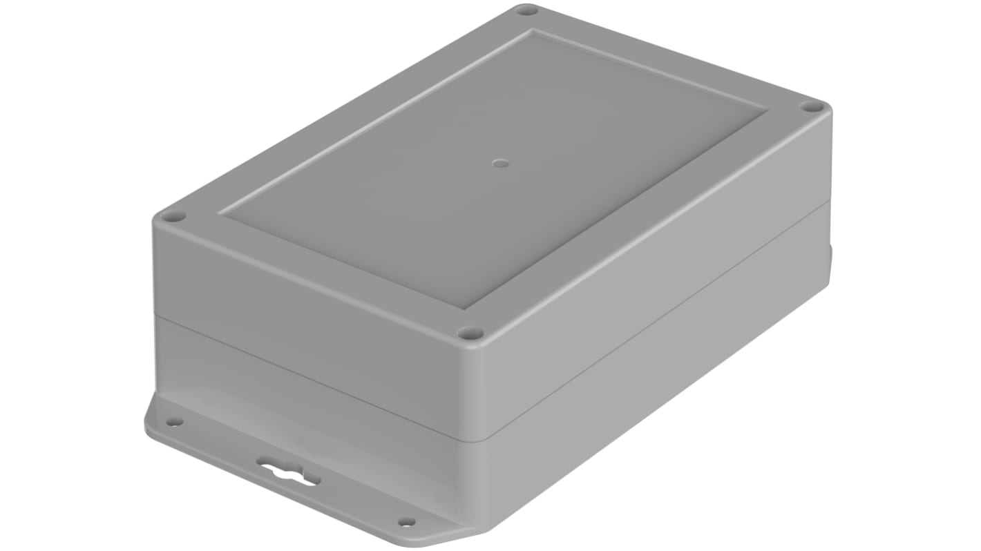 Bopla Euromas X, Polykarbonat Kabinet, IP66, IP68, Med flange, 179.9 x 119.9 x 60.2mm, Lysegrå