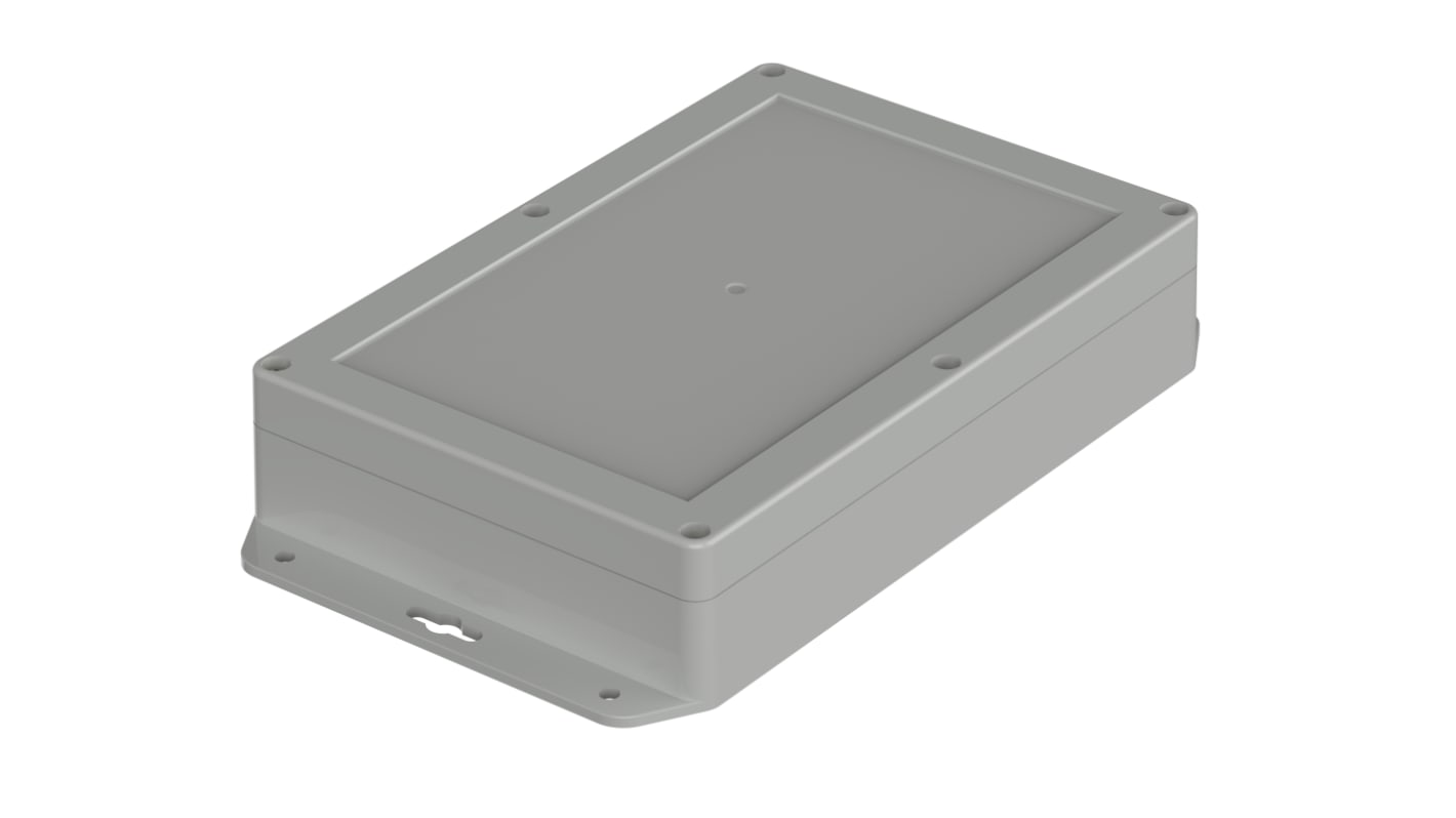 Bopla Euromas X, Polykarbonat Kabinet, IP66, IP68, Med flange, 209.7 x 139.8 x 45.1mm, Lysegrå