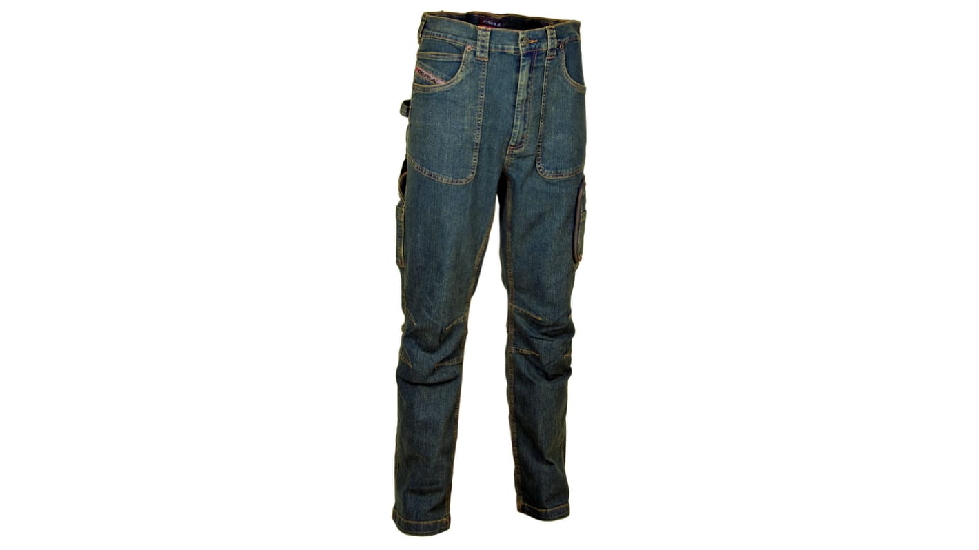 Pantaloni da lavoro BARCELONA Blu 3% Elastane, 27% Poliestere, 70% Cotone Resistente all'abrasione 28 → 30poll