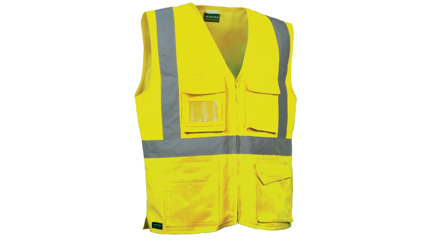 Gilet alta visibilità Colore giallo Cofra, 4XL, , chiusura con Zipper