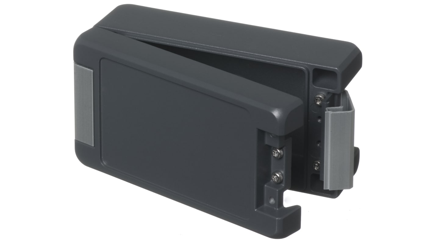 Bopla Bocube Alu Series Graphite Grey Aluminium Enclosure, IP66, IP68, IK07, IK08, Flanged, Graphite Grey Lid, 159 x 86