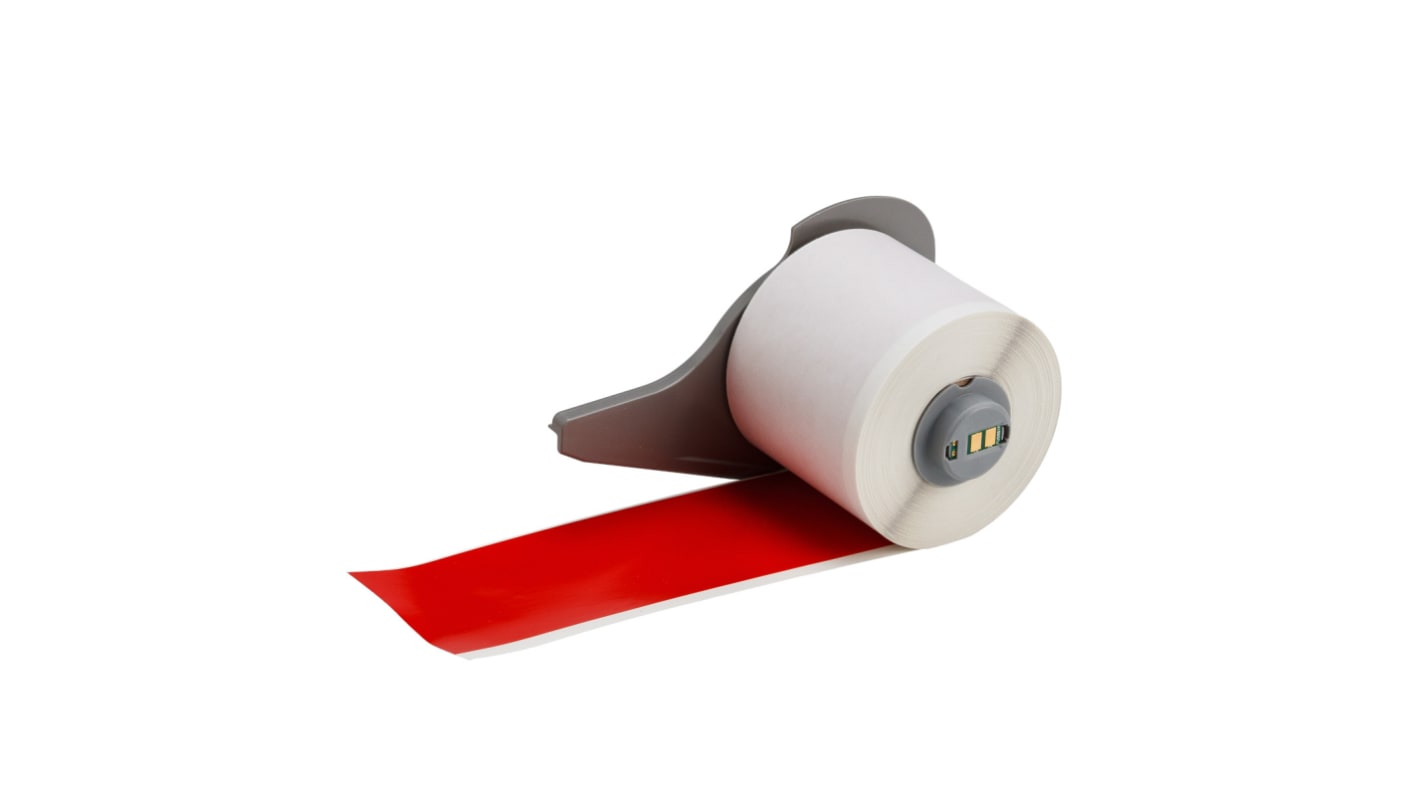 Brady B-595 Red on Red Cable Labels, 15.24 m Length, 50.80 mm Width, 50.8mm Label Width