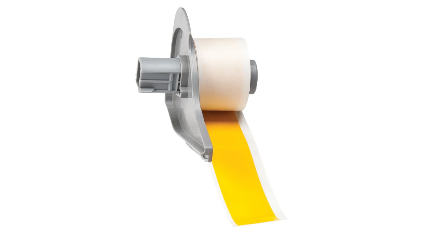 Brady B-595 Black on Yellow Cable Labels, 15.24 m Length, 25.40 mm Width, 25.4mm Label Width