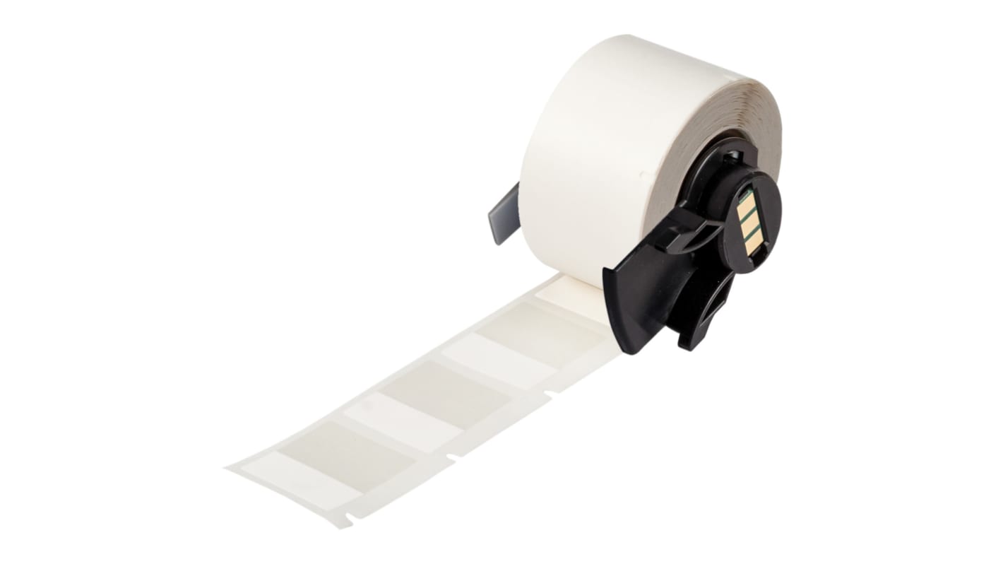 Brady B-427 Black on White/Transparent Label Printer Tape, 25.40 mm Width, 31.75mm Label Length, 25.4mm Label Width