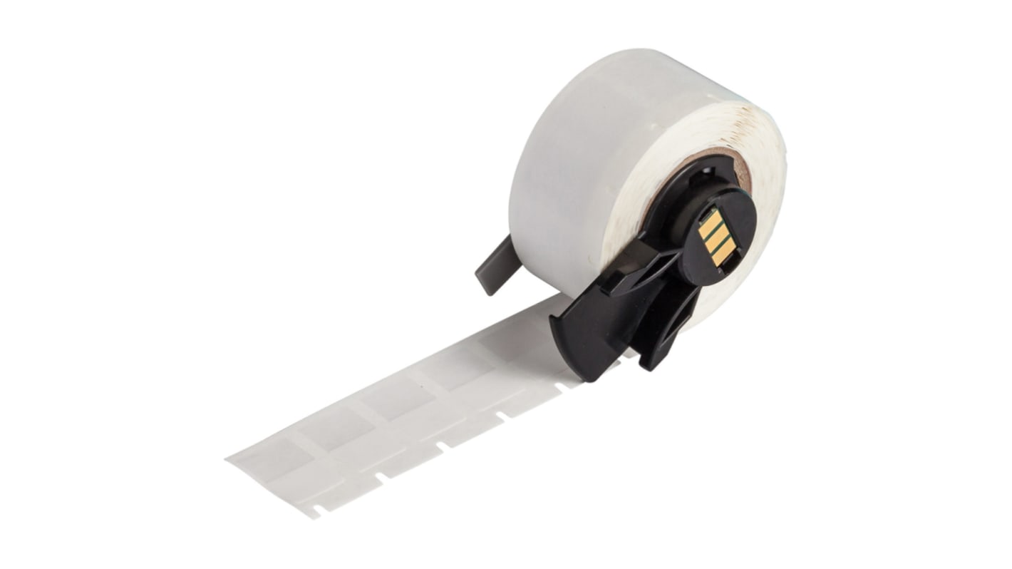 Brady B-427 Black on White, Transparent Label Printer Tape, 12.70 mm Width, 19.05mm Label Length, 12.7mm Label Width