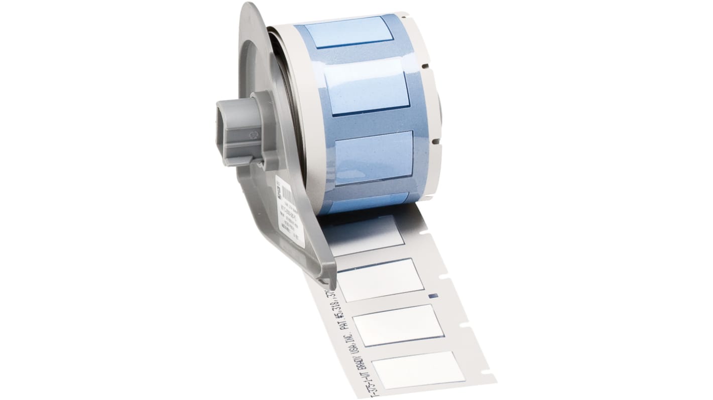 Brady B-342 Black on White Heatshrink Labels, 25.40 mm Width, 16.38mm Label Length, 25.4mm Label Width