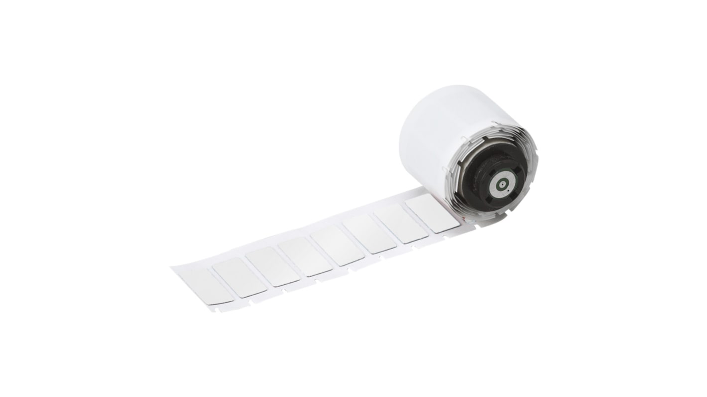 Brady B-7593 Polyester-Etiketten Schwarz für M610, M710, M611, BMP61, BMP71 auf Weiß, 15.00mm