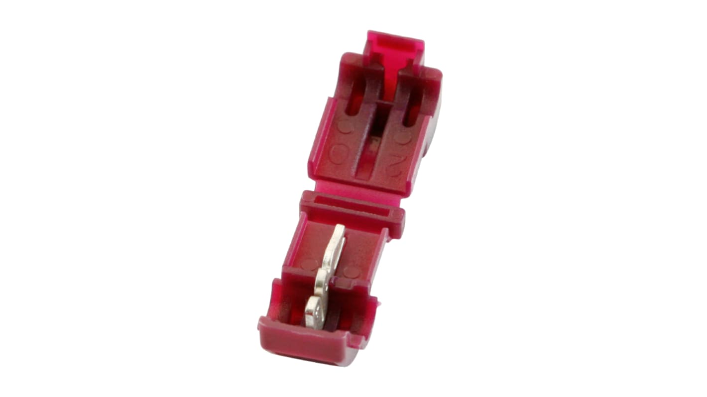 RS PRO T-Tap Wire Splice Connector, Red, Insulated, Tin 18 → 22 AWG