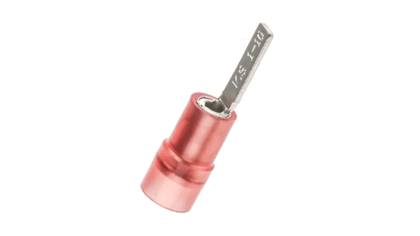 Cosse à sertir type languette Isolée RS PRO, 2.3mm x 0.75mm Rouge, 0.5mm² - 1.5mm²