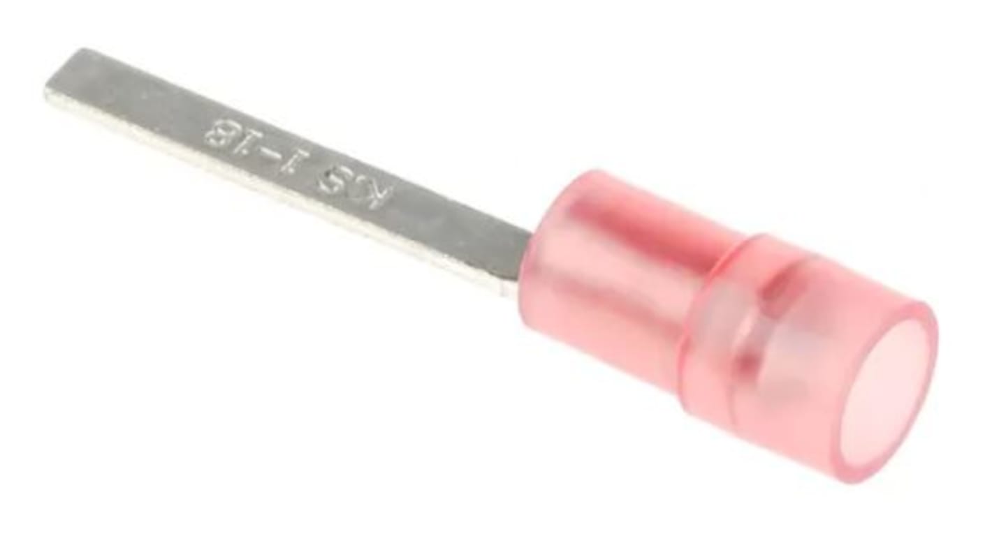 Cosse à sertir type languette Isolée RS PRO, 2.2mm x 0.75mm Rouge, 0.5mm² - 1.5mm²