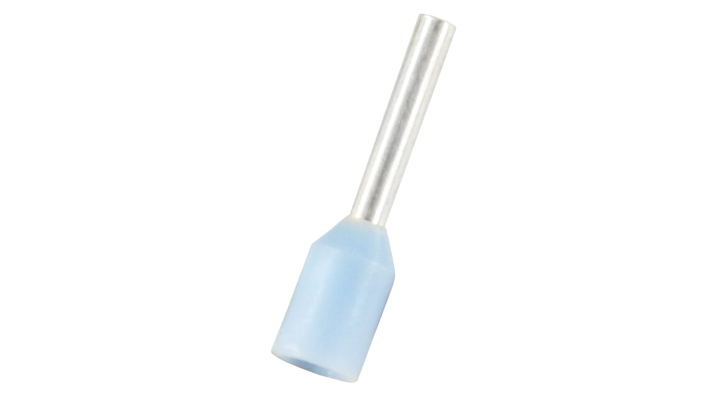 Terminal de puntera hueca RS PRO, Aislado, Pin de 6mm, Azul claro 24AWG 24mm² 24AWG 0.25mm²