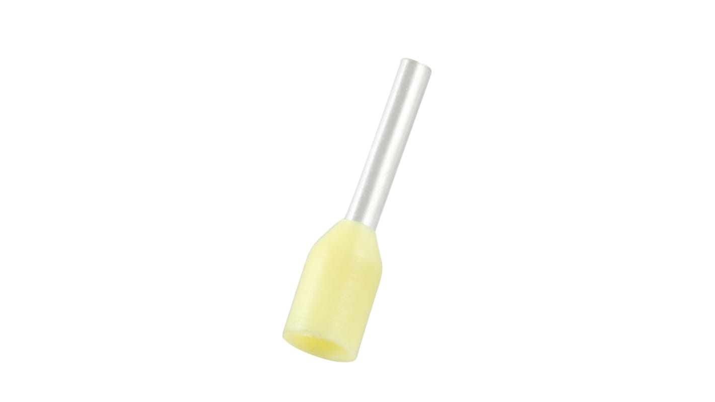 Terminal de puntera hueca RS PRO, Aislado, Pin de 6mm, Amarillo 24AWG 24mm² 24AWG 0.25mm²