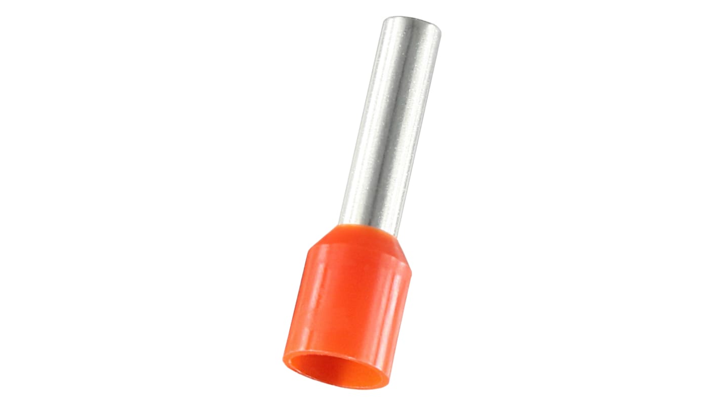 Terminal de puntera hueca RS PRO, Aislado, Pin de 9mm, Naranja 12AWG 4mm² 12AWG 4mm²