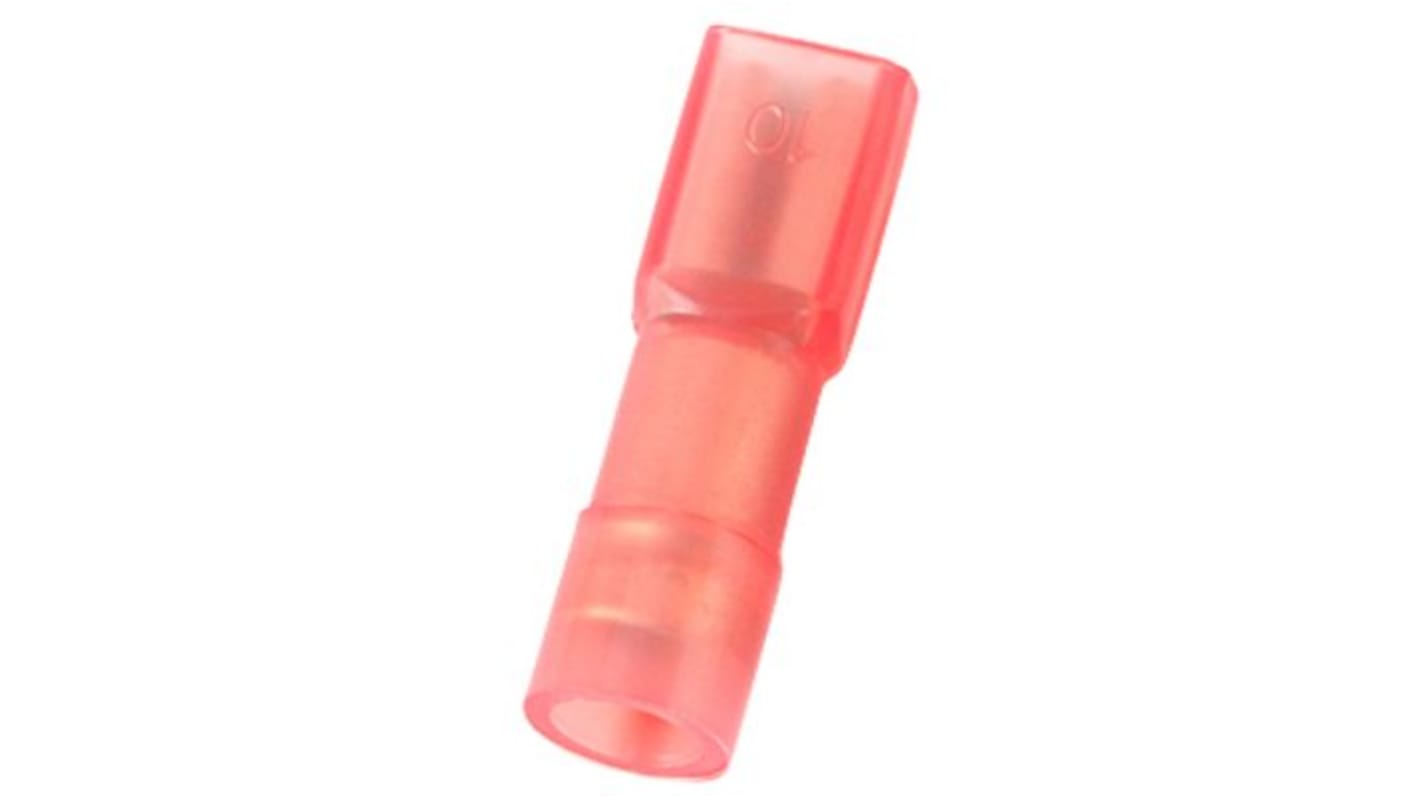 RS PRO Red Insulated Female Spade Connector, Double Crimp, 2.8 x 0.8mm Tab Size, 0.5mm² to 1.5mm²