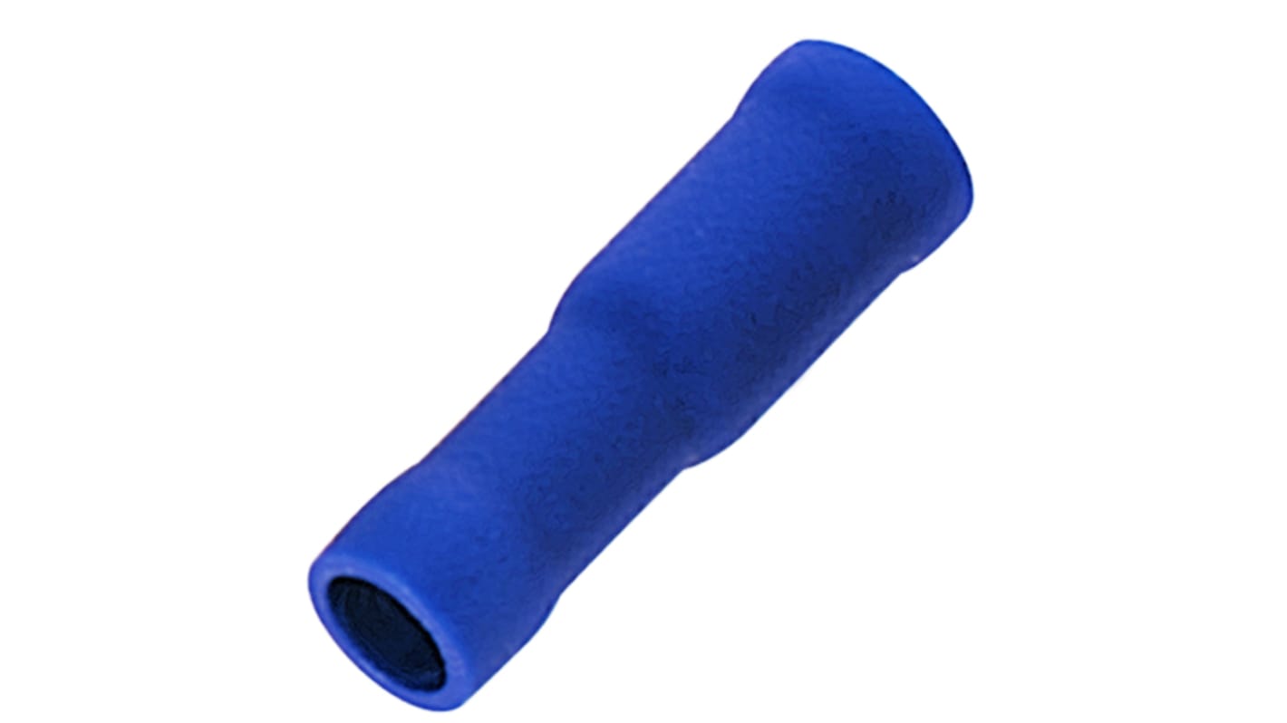 RS PRO Insulated, Blue Bullet Connector, 1.5mm² to 2.5mm², 16AWG to 14AWG, 5mm Bullet diameter Female