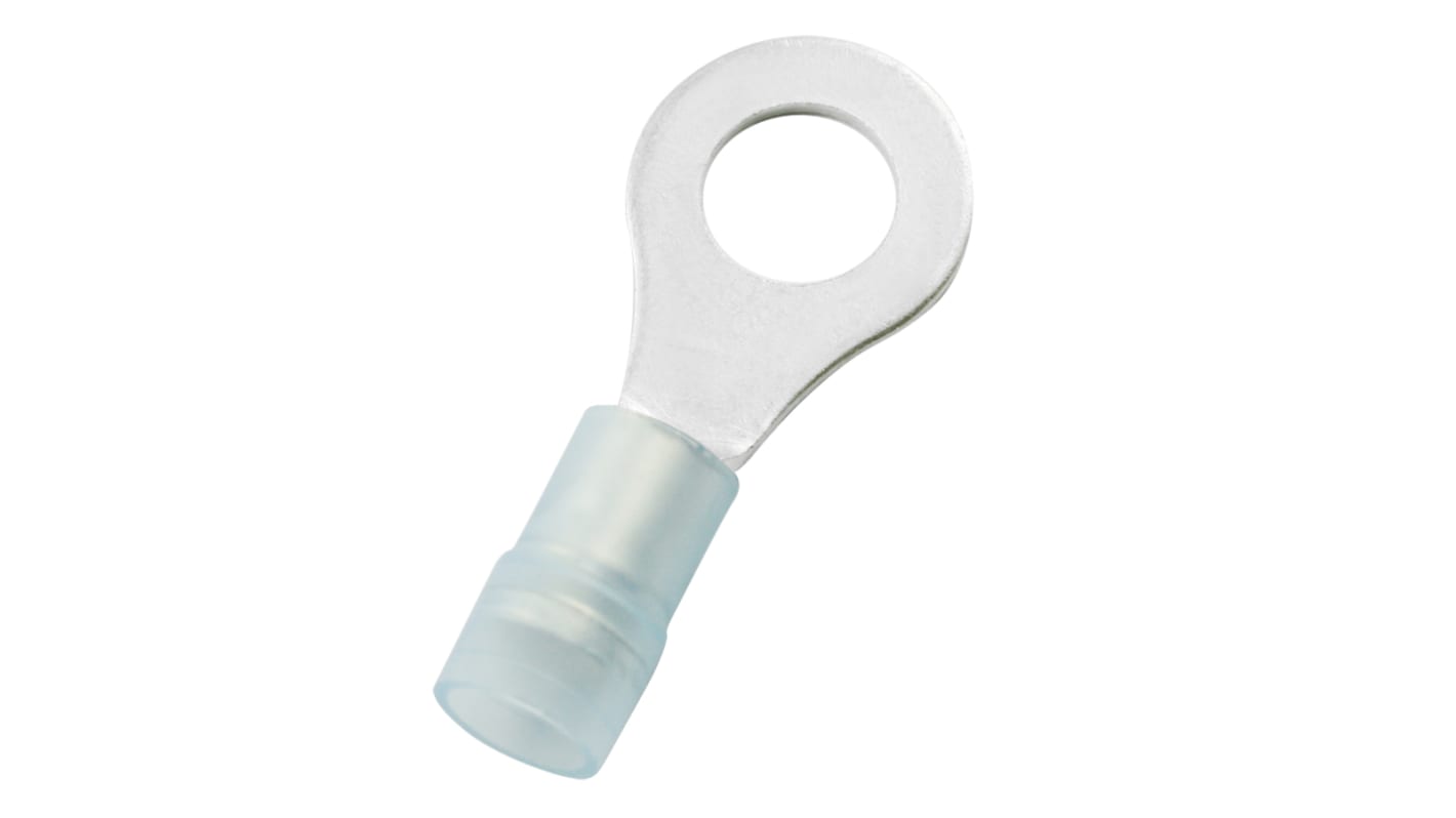 RS PRO Insulated Crimp Ring Terminal, M6 Stud Size, 1.5mm² to 2.5mm² Wire Size, Blue