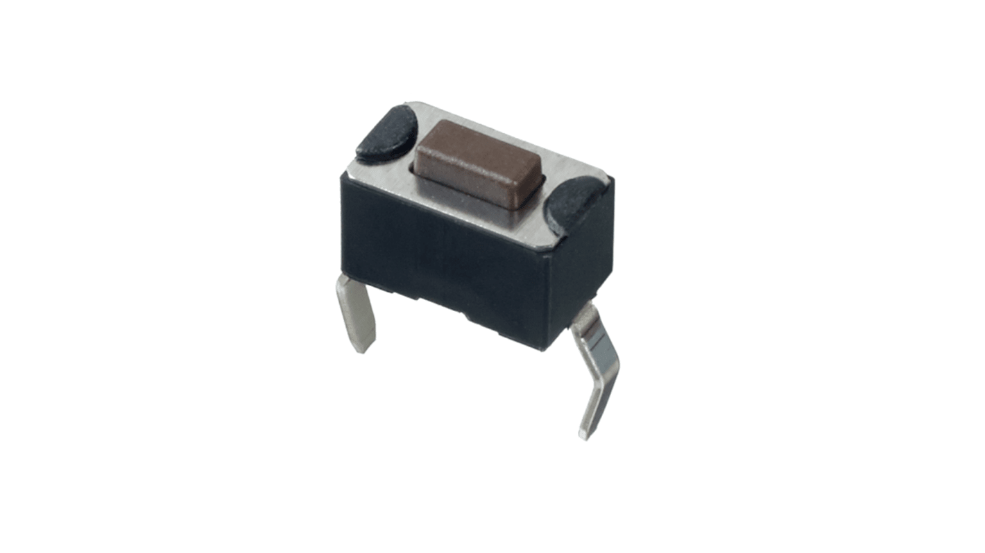 APEM Brown Tact Switch, SPST 50mA 4.3mm Through Hole