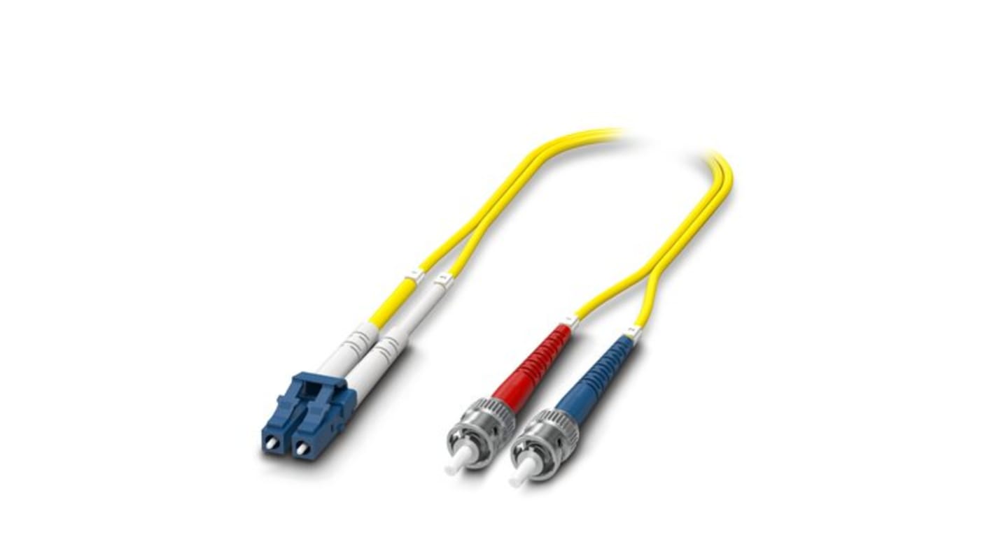 Cable de fibra óptica Phoenix Contact OS2, con A: LC, con B: ST, long. 1m Amarillo