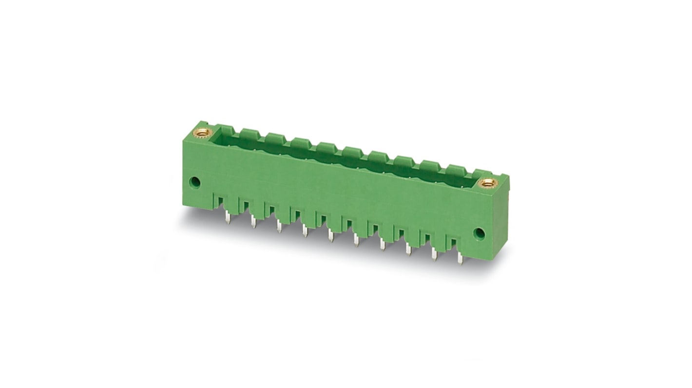 Phoenix Contact MSTBV Series Straight PCB Header, 10 Contact(s), 5.08mm Pitch, 1 Row(s)