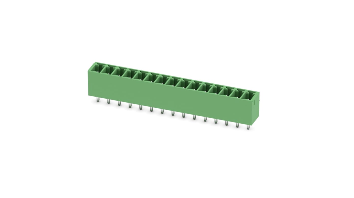 Phoenix Contact MCV Series Straight PCB Header, 15 Contact(s), 3.81mm Pitch, 1 Row(s)