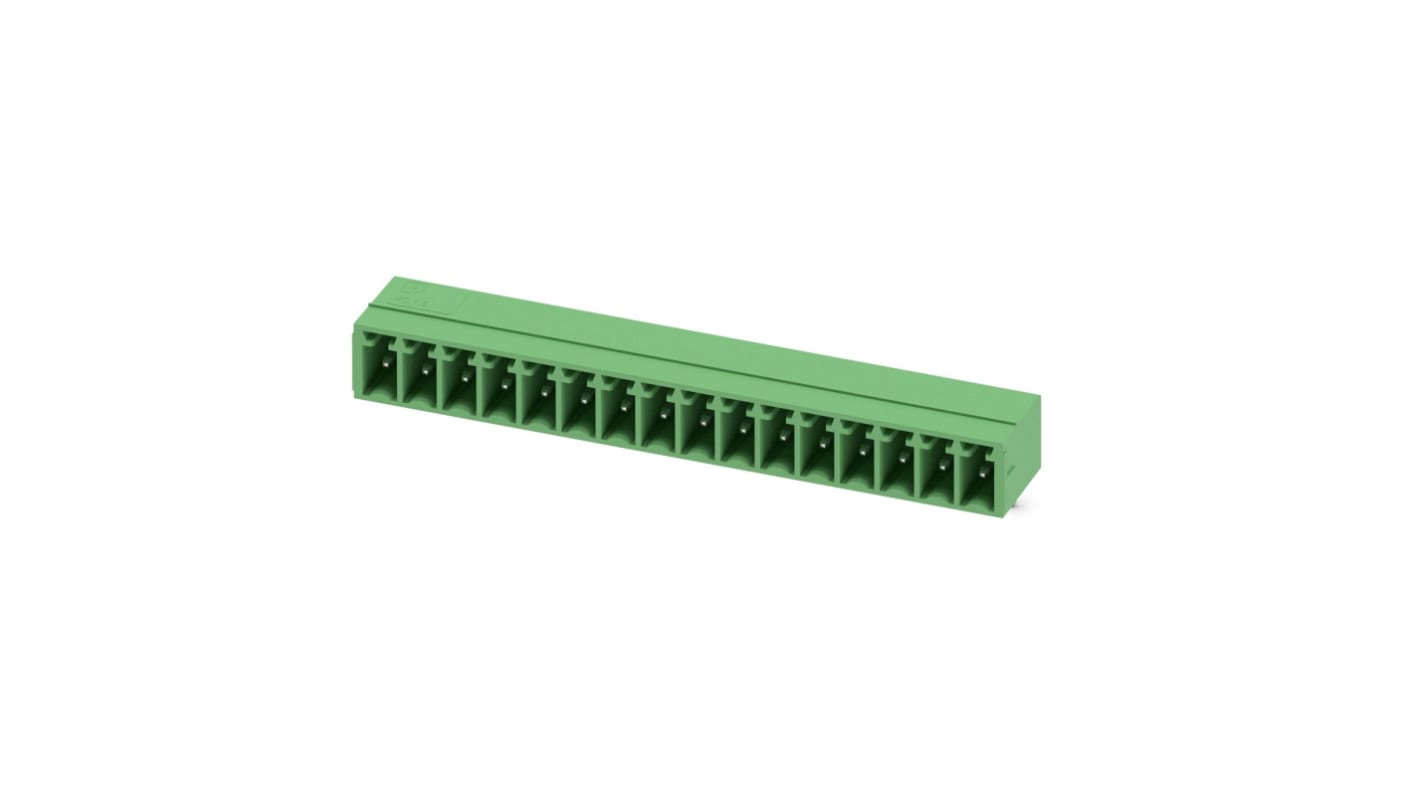 Phoenix Contact MC Series Straight PCB Header, 16 Contact(s), 3.5mm Pitch, 1 Row(s)