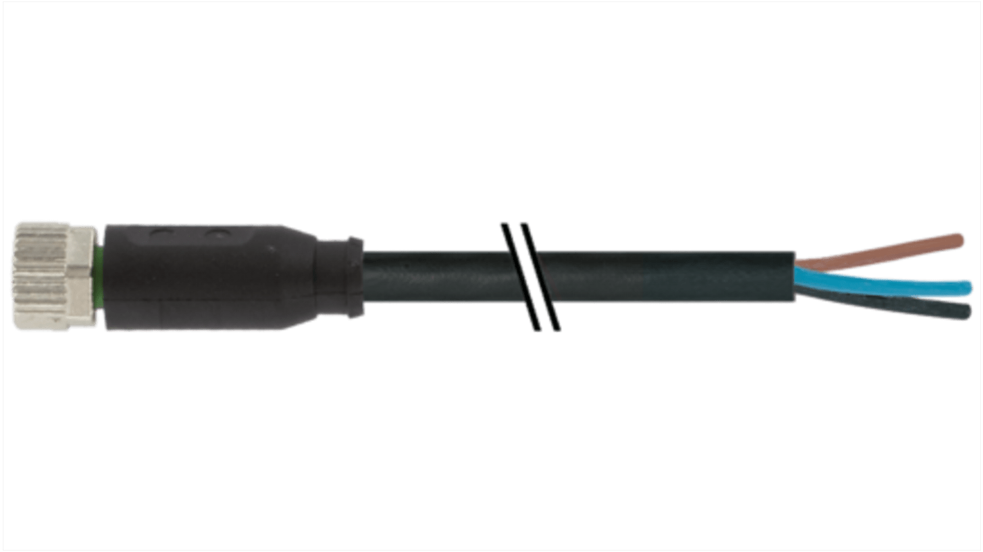 Złącze i kabel Złącze A M8 długość 3m Rodzaj A Żeńskie