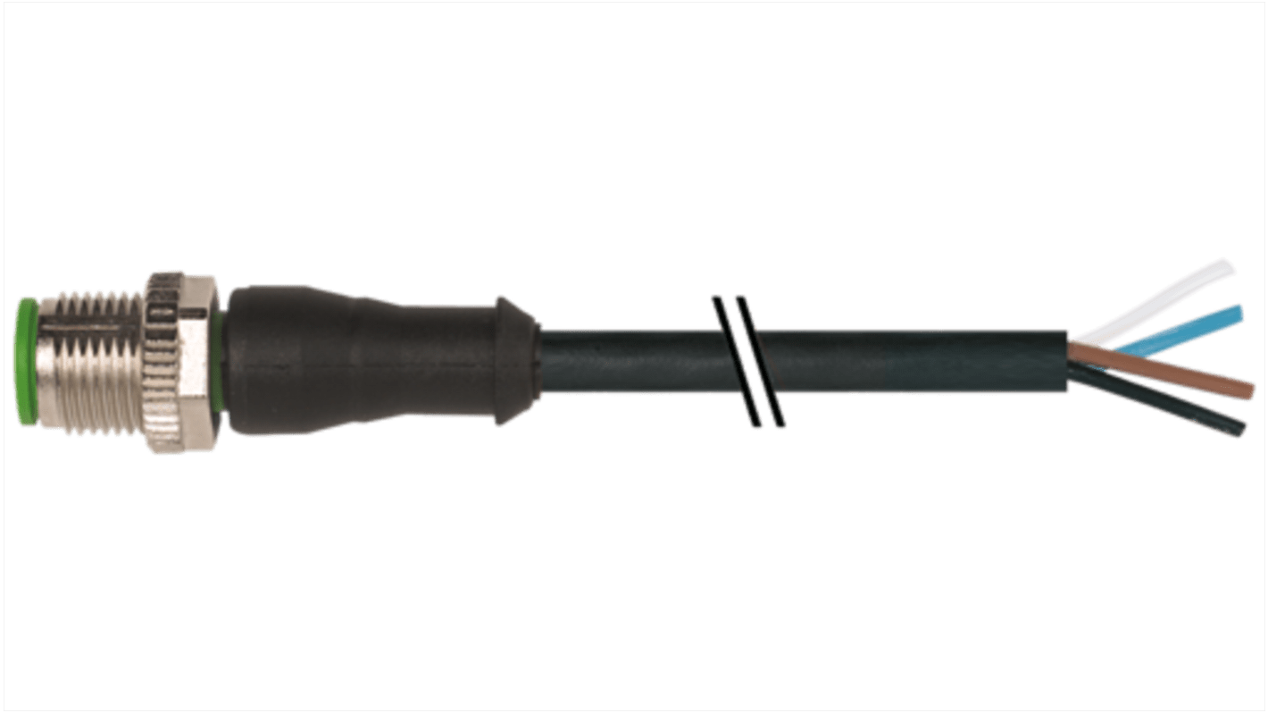 Złącze i kabel ze złączem Złącze M12 długość 5m Rodzaj A Męskie