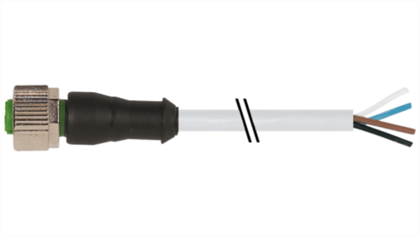Złącze i kabel ze złączem Złącze M12 długość 5m Rodzaj A Żeńskie