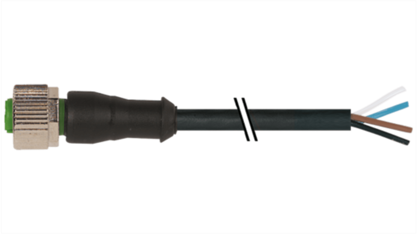Złącze i kabel ze złączem Złącze M12 długość 2m Rodzaj A Żeńskie