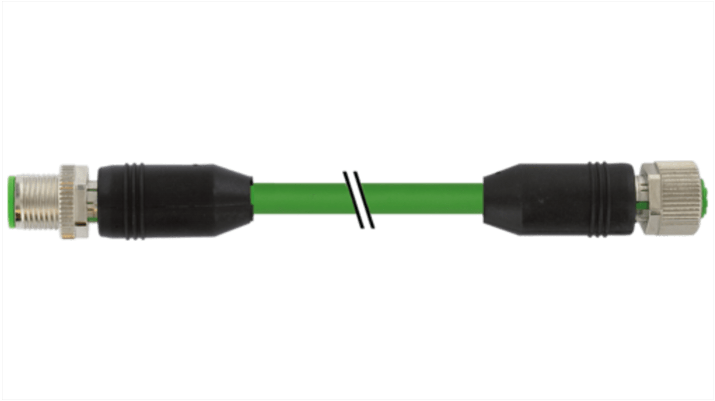 Złącze i kabel ze złączem Złącze M12 długość 5.7m Rodzaj A Męskie Złącze B Złącze M12