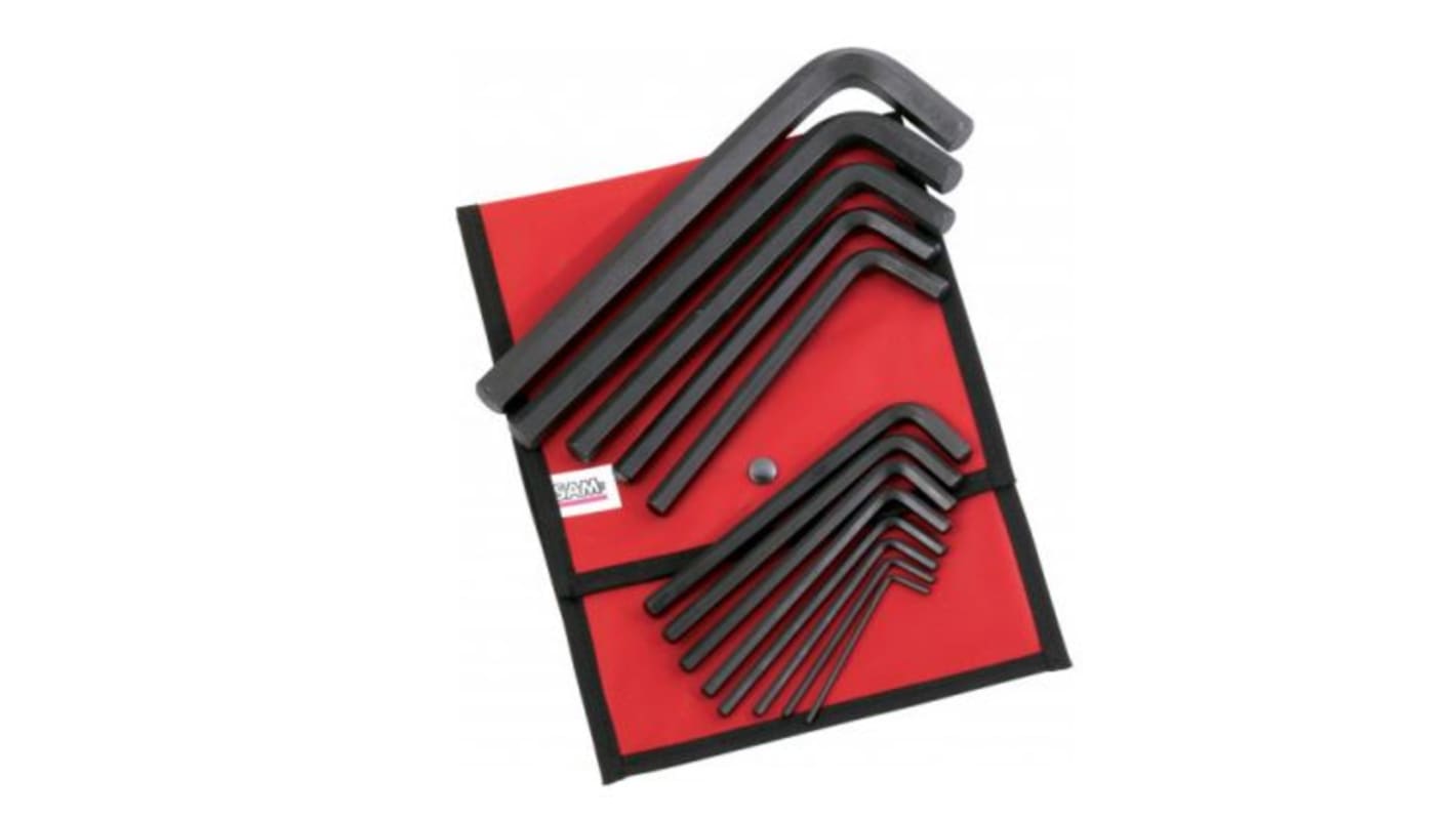 SAM 13 piece L Shape Metric, 3 mm, 4 mm, 5 mm, 6 mm, 7 mm, 8 mm, 9 mm, 10 mm, 11 mm, 12 mm, 14 mm, 17 mm, 19 mm