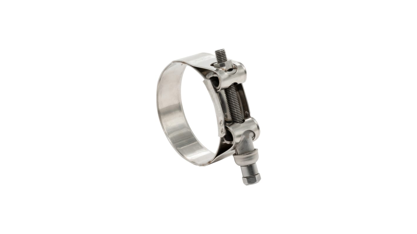 RS PRO Stainless Steel 304 Bolt Head Hose Clamp, 20mm Band Width, 55 → 59mm ID