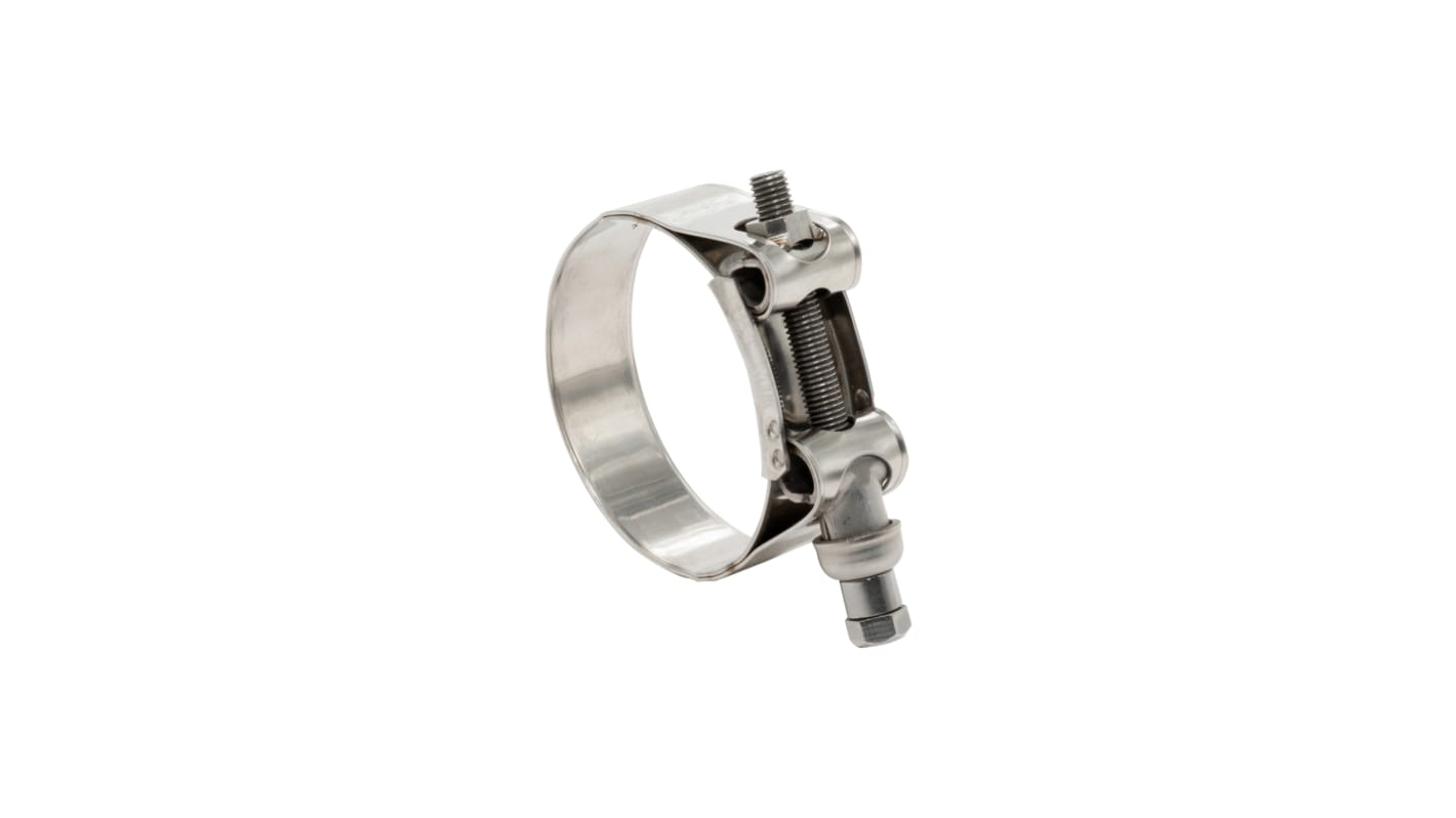 RS PRO Stainless Steel 304 Bolt Head Hose Clamp, 25mm Band Width, 104 → 112mm ID