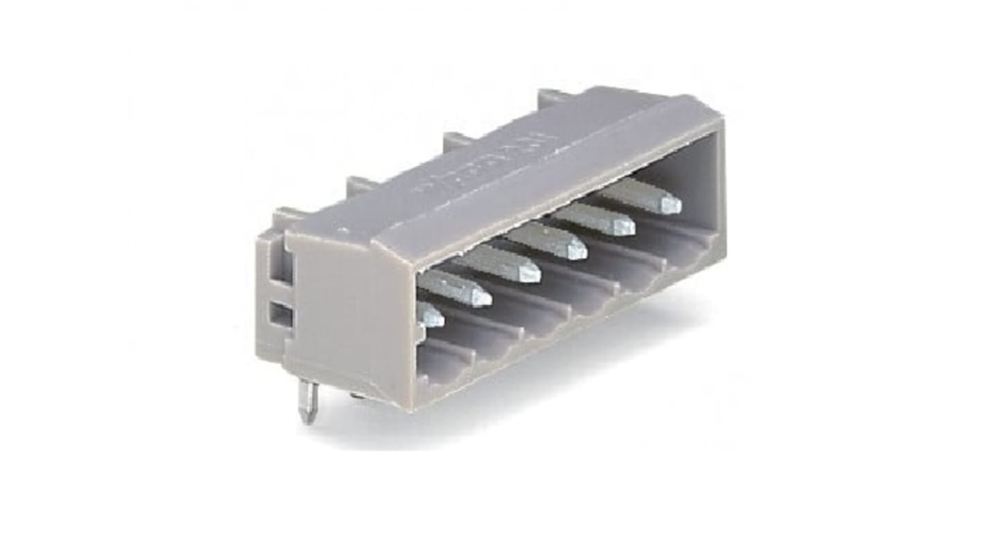 WAGO 231 Series Series Angled PCB Header, 10 Contact(s), 5mm Pitch, 1 Row(s)