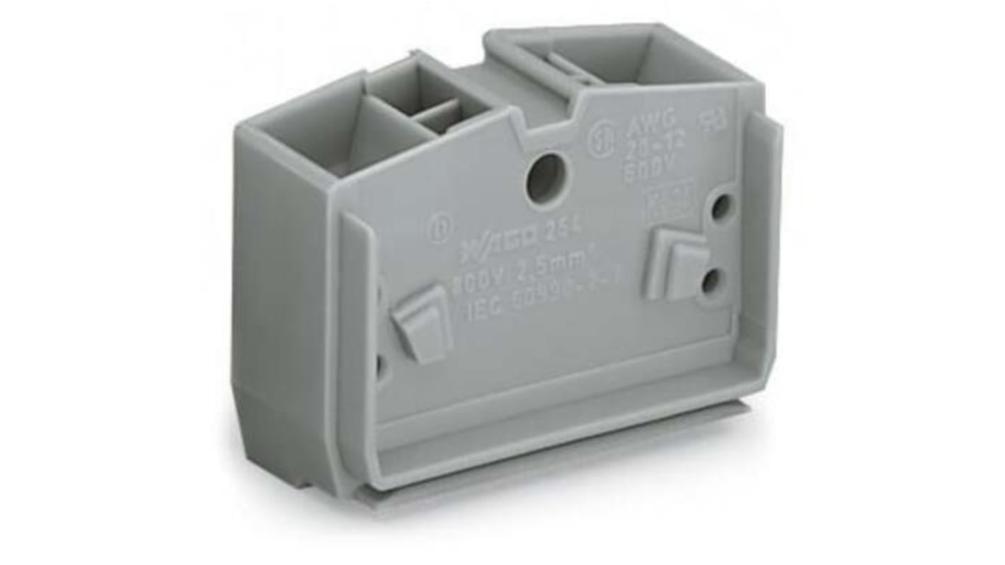 WAGO 264 Series Terminal Block, 1-Way, 24A, 28 → 12 AWG Wire, Cage Clamp Termination