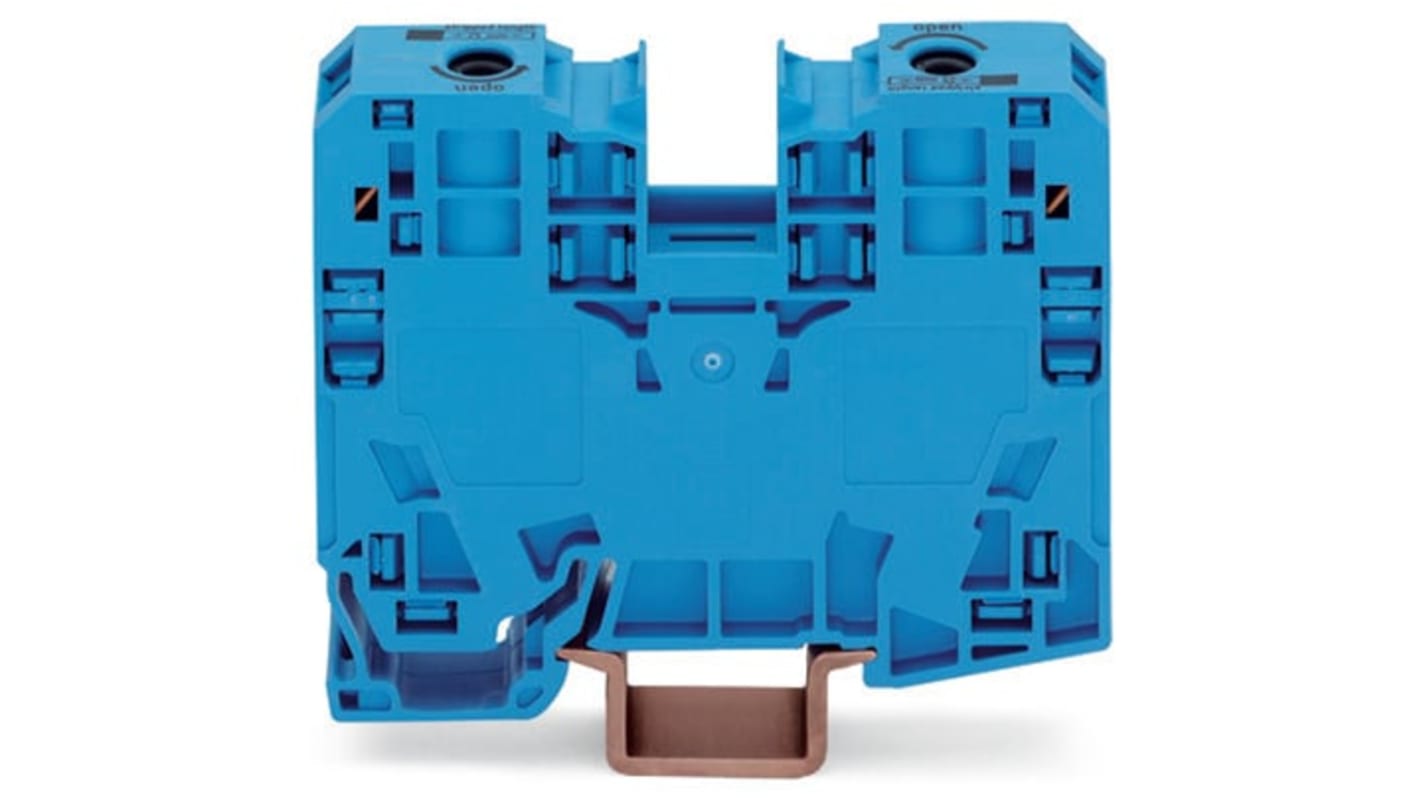 WAGO 285-134 285 Series Blue, 35mm², Single-Level, Power Cage Clamp Termination, ATEX