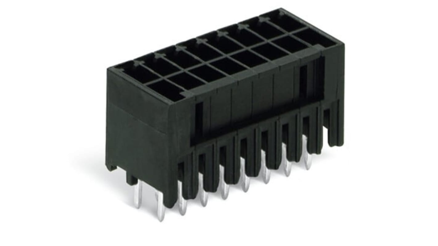 WAGO 713 Series Series Straight PCB Header, 8 Contact(s), 5mm Pitch, 2 Row(s)