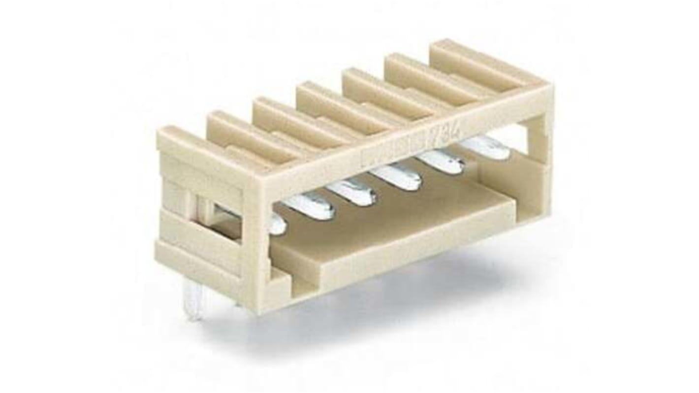 WAGO 734 Series Series Straight PCB Header, 8 Contact(s), 3.5mm Pitch, 1 Row(s)