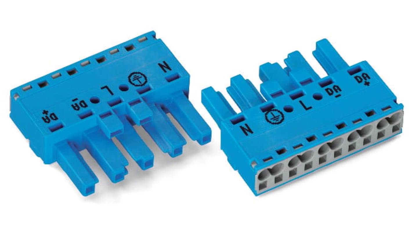 WAGO 770 Series Lighting Connector, 5-Pole, Female, 5-Way, Cable Mount, 25A