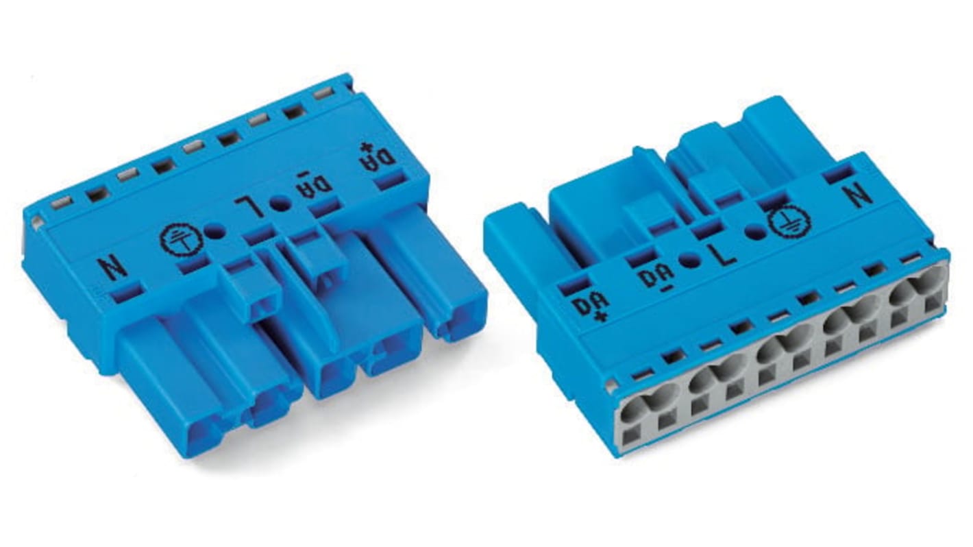 Connettore per illuminazione WAGO Maschio, 5 poli, 5 vie, Montaggio su cavo
