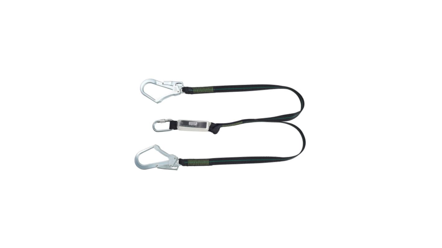 MSA Safety 1.5m Fall Arrest Lanyard Screw Gate Karabiner Twin