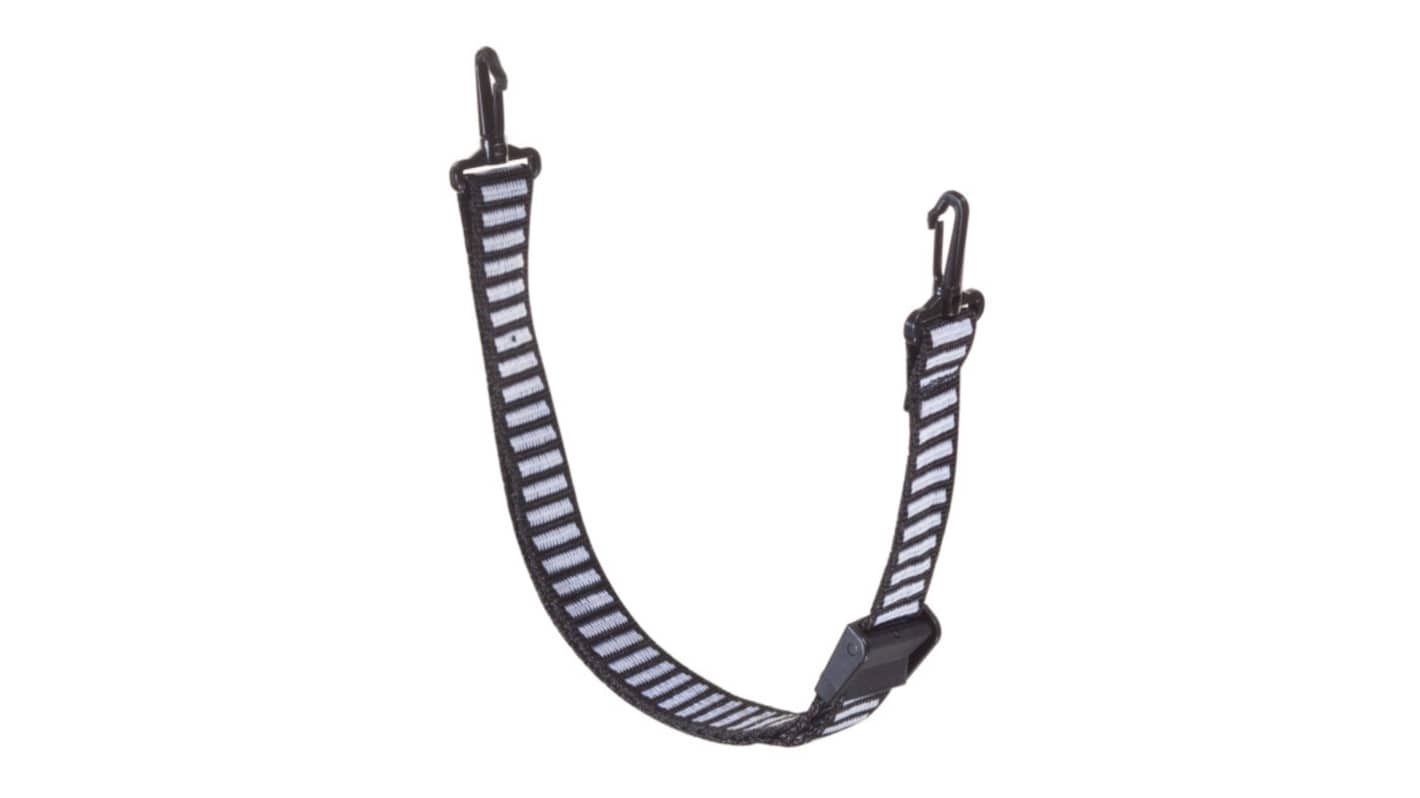 MSA Safety Polyester Webbing Black, White Hard Hat Chin StrapAll V-Gard and ThermalGard Family Helmets, Except V-Gard H1