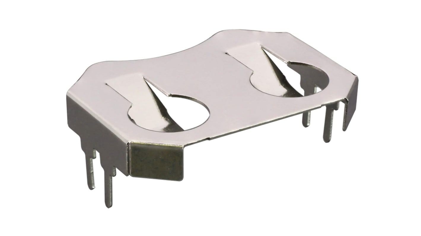 TE Connectivity Coin Cell Battery Holder, Leaf Spring Contact