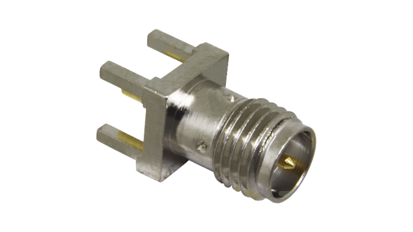 TE Connectivity, Jack PCB Mount SMA Connector, Solder Termination, Straight Body