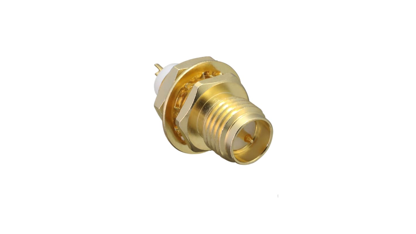 TE Connectivity, Jack PCB Mount SMA Connector, Through Hole Termination, Straight Body