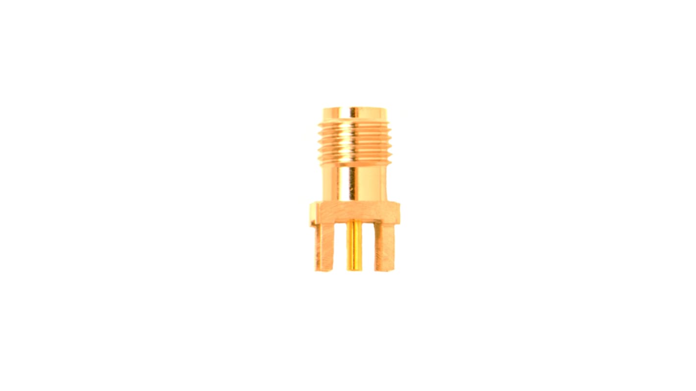 TE Connectivity, Jack PCB Mount SMA Connector, Through Hole Termination, Straight Body