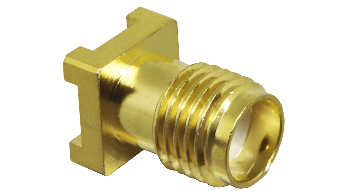 TE Connectivity, Jack PCB Mount SMA Connector, Through Hole Termination, Straight Body