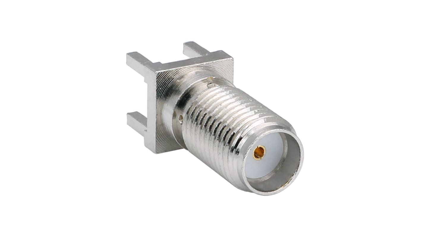 TE Connectivity, Jack PCB Mount SMA Connector, Through Hole Termination, Straight Body