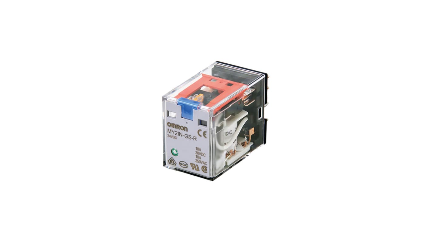 オムロン パワーリレー 110 → 120V ac, 2c接点 プラグイン タイプ